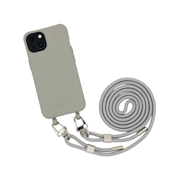 Smart Case TAUPEGRAU | Karabiner-Kordel GRAU