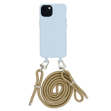 Smart Case HIMMELBLAU & Karabiner-Kordel BEIGE