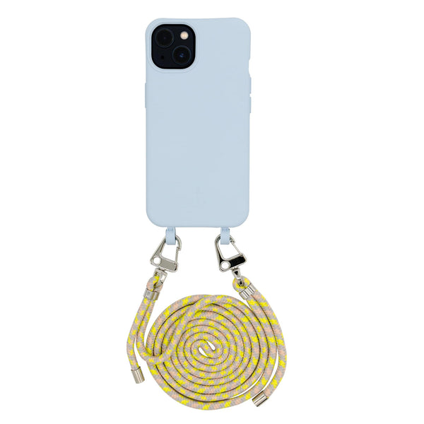 Smart Case HIMMELBLAU & Karabiner-Kordel NEON