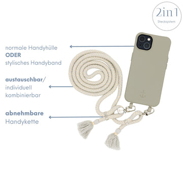 Smart Case TAUPEGRAU | Boho Kordel GREY