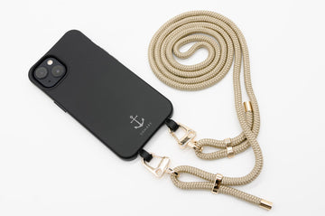 Smart Case SCHWARZ & Karabiner-Kordel BEIGE
