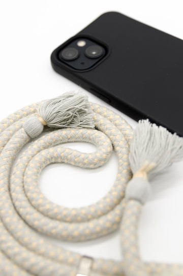 Smart Case SCHWARZ & Boho Kordel GREY