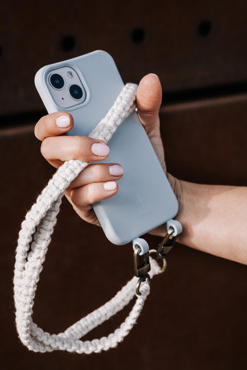 Handykette, Handyhülle mit Kette, hellblau, Demare