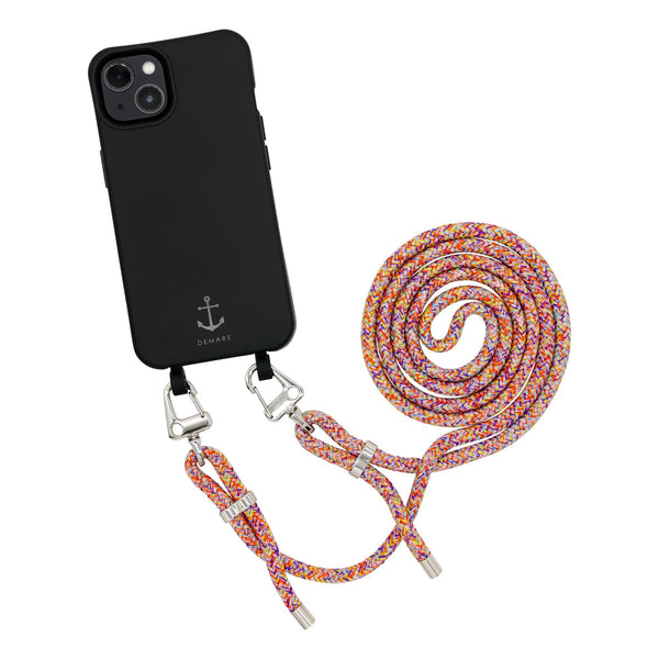 Smart Case SCHWARZ | Karabiner-Kordel BUNT