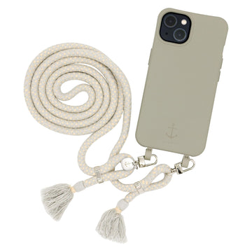 Smart Case in taupegrau und mit Handyband im Boho Stil von Demare