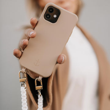 Handykette, Handyhülle mit Kette, beige, Demare