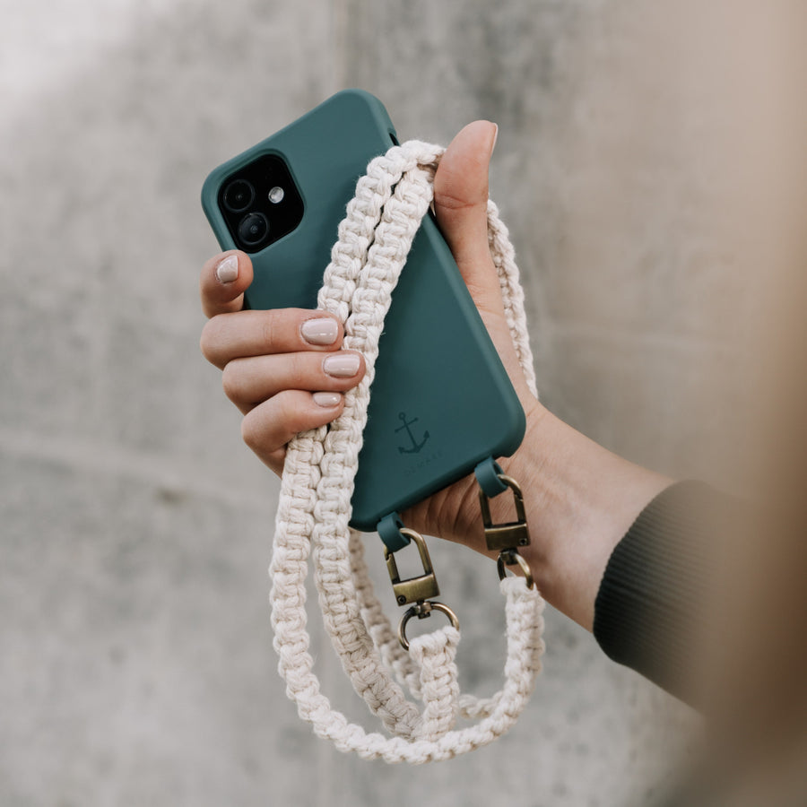 Smart Case PETROL | Handyband Makramee NATURE