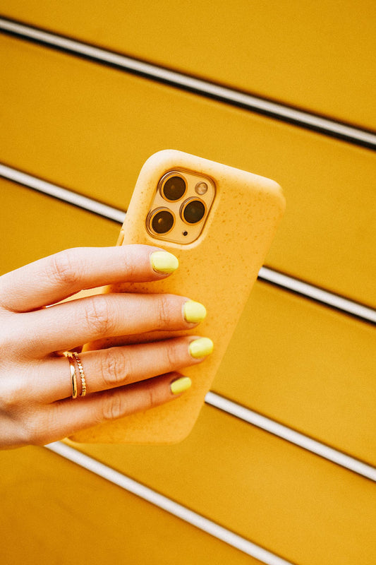 Handyhülle, gelb, Handykette mit Hülle, DEMARE