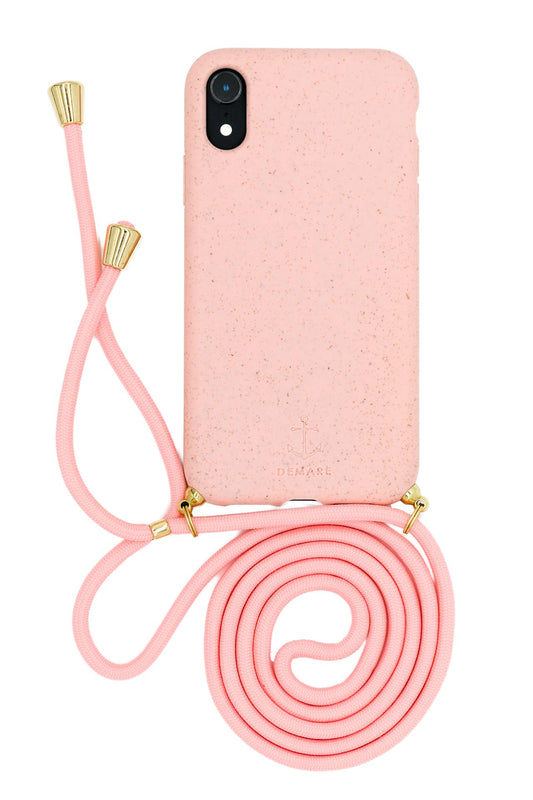 Handyhülle, Handykette, Handyhülle mit Kette, rosa, DEMARE