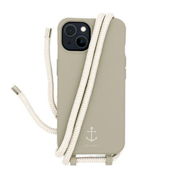 Handyhülle mit Band, Handyhülle mit Kette, Handyhülle nachhaltig, Handyhülle iphone, taupe grau