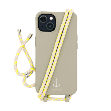 Handyhülle mit Band, Handyhülle mit Kette, Handyhülle nachhaltig, Handyhülle iphone, taupe grau