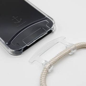 Smart Case TRANSPARENT & Kordel CREME