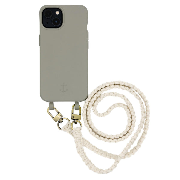 Smart Case TAUPEGRAU | Handyband Makramee NATURE