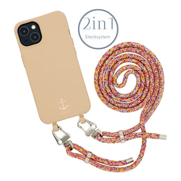 Smart Case BEIGE | Karabiner-Kordel BUNT