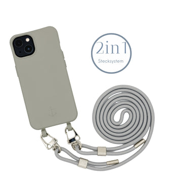 Smart Case TAUPEGRAU | Karabiner-Kordel GRAU
