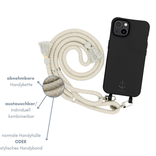 Smart Case SCHWARZ | Boho Kordel GREY
