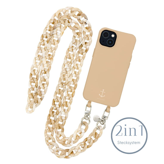 Smart Case BEIGE | Handykette ACRYL lang