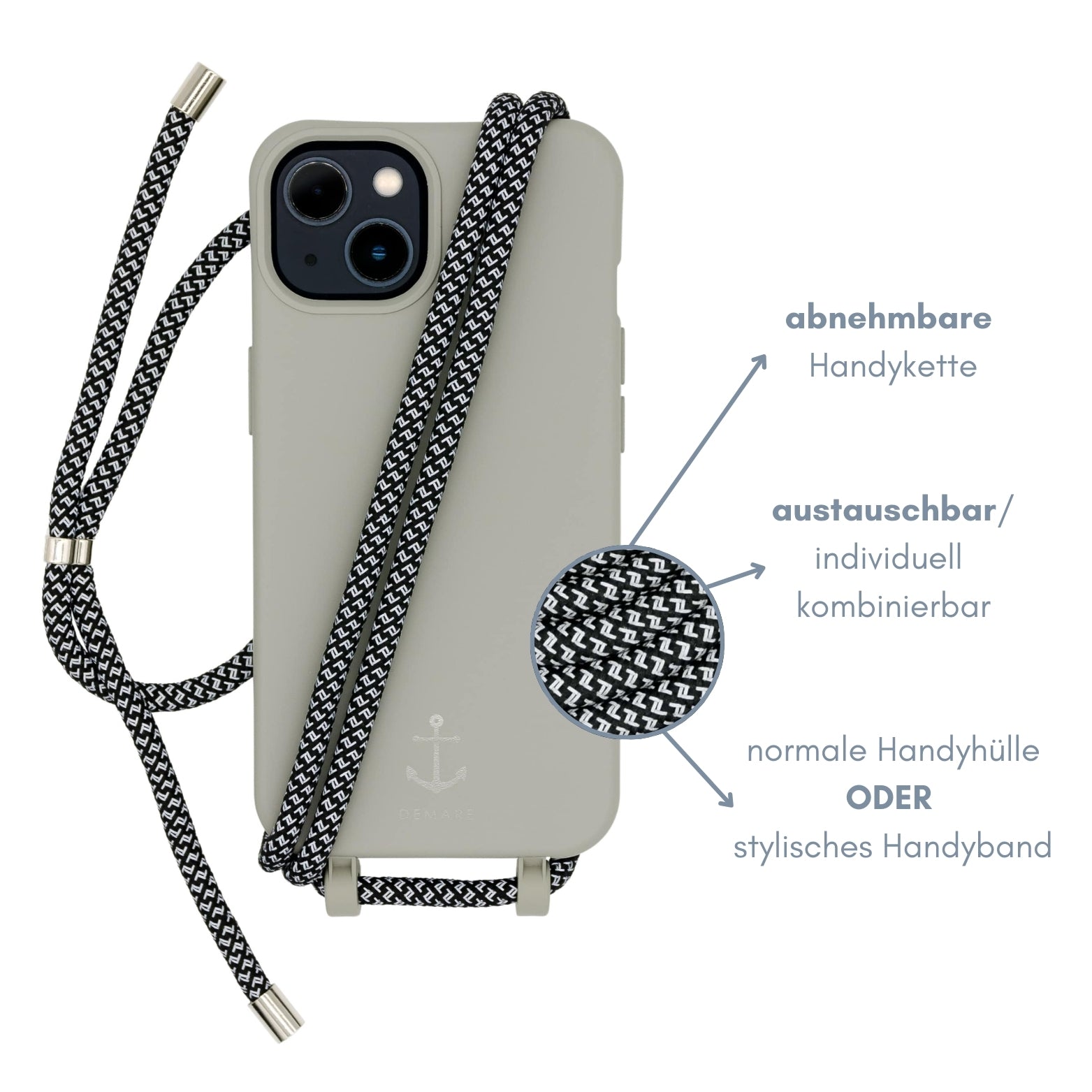 Smart Case TAUPEGRAU | Kordel REFLEKT DUNKEL