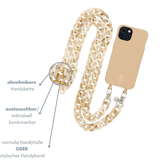Smart Case BEIGE | Handykette ACRYL lang