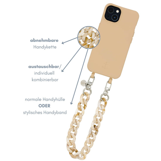 Smart Case BEIGE | Handschlaufe ACRYL kurz