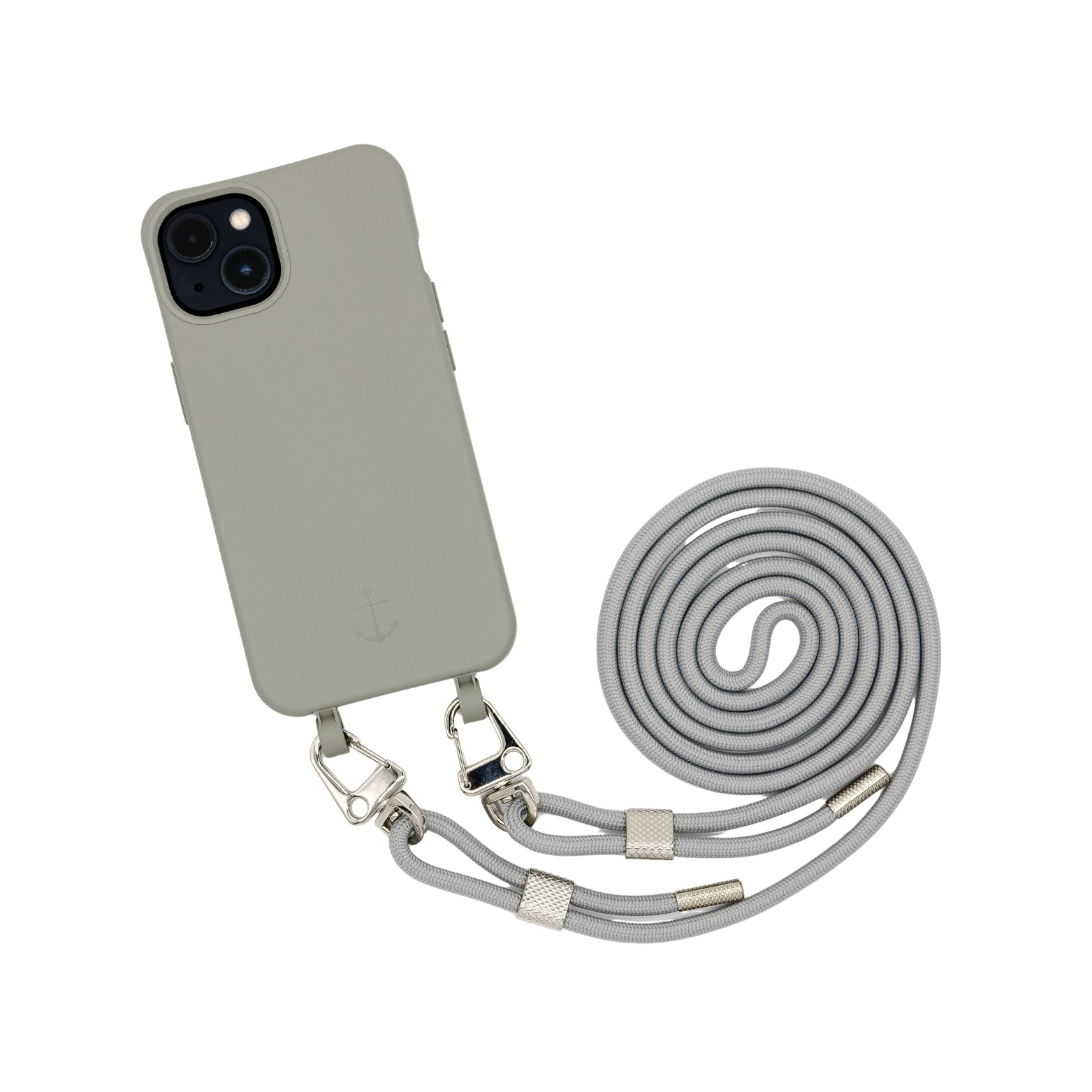 Smart Case TAUPEGRAU | Karabiner-Kordel GRAU