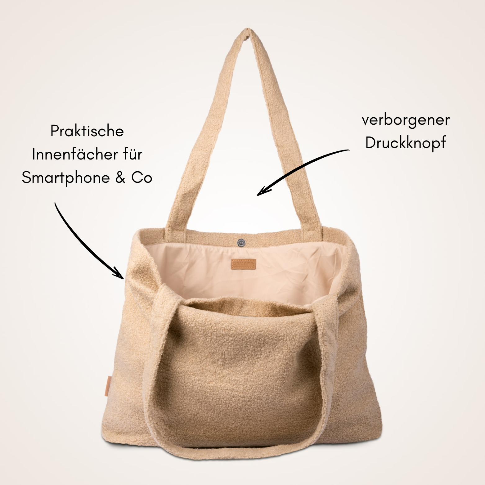 Set Teddy Mom Bag | Beige + Teddy Mini Bag | Beige