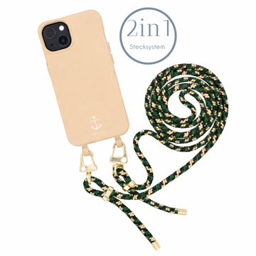 Smart Case BEIGE | Karabiner-Kordel CAMOUFLAGE