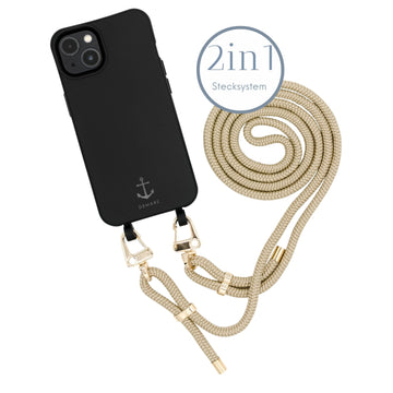 Smart Case SCHWARZ | Karabiner-Kordel BEIGE