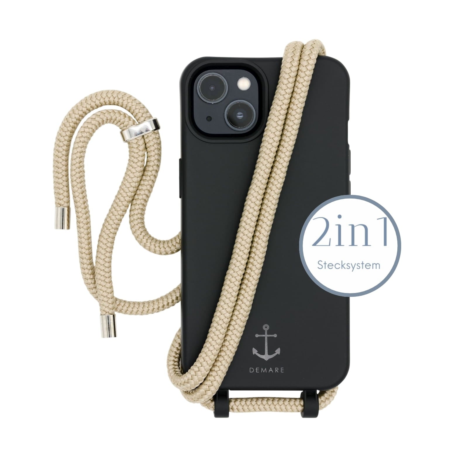 Smart Case SCHWARZ | Kordel BEIGE