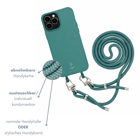 Smart Case PETROL | Karabiner-Kordel PETROL