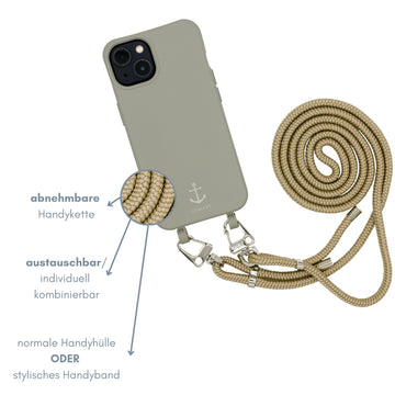 Smart Case TAUPEGRAU | Karabiner-Kordel BEIGE