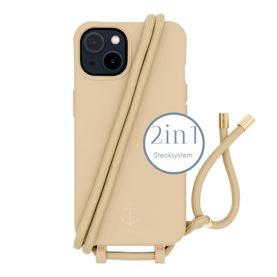 Handyhülle mit Kordel Beige - iPhone & Samsung