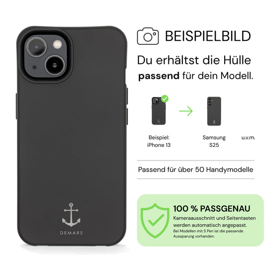 Smart Case SCHWARZ | Karabiner-Kordel CAMOUFLAGE