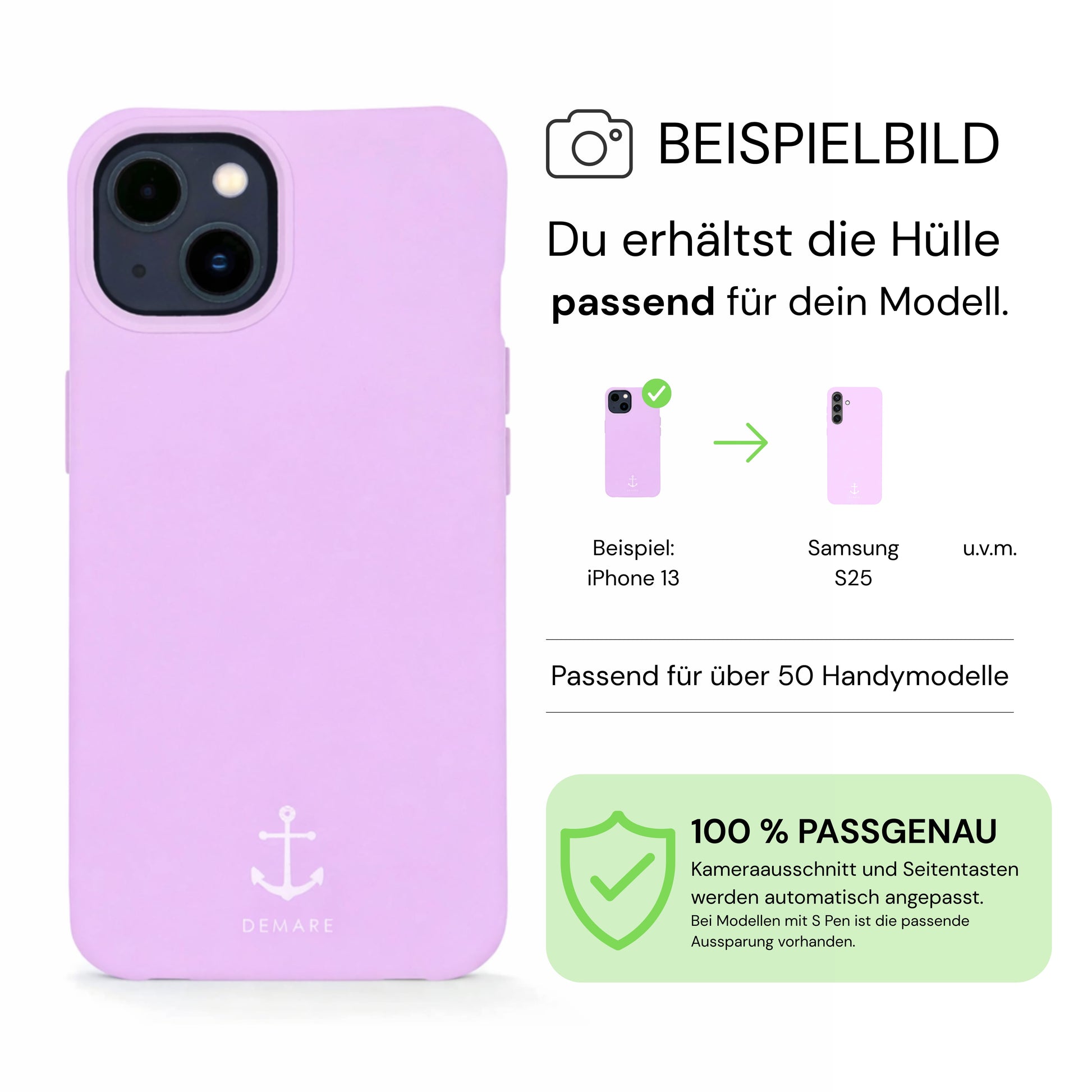 Smart Case FLIEDER & Karabiner-Kordel BUNT