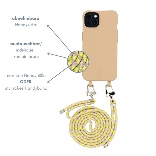 Smart Case BEIGE | Karabiner-Kordel NEON