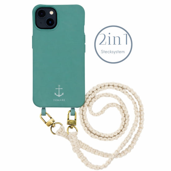 Smart Case PETROL | Handyband Makramee NATURE