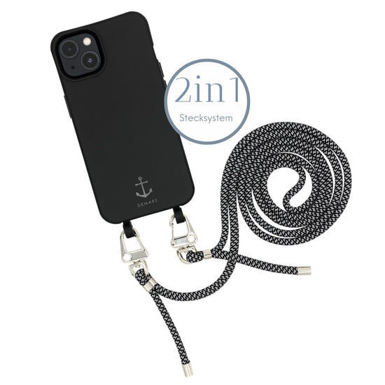 Smart Case SCHWARZ | Karabiner-Kordel REFLEKT DUNKEL