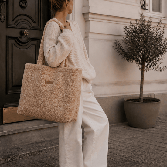 Set Teddy Mom Bag | Beige + Teddy Mini Bag | Beige