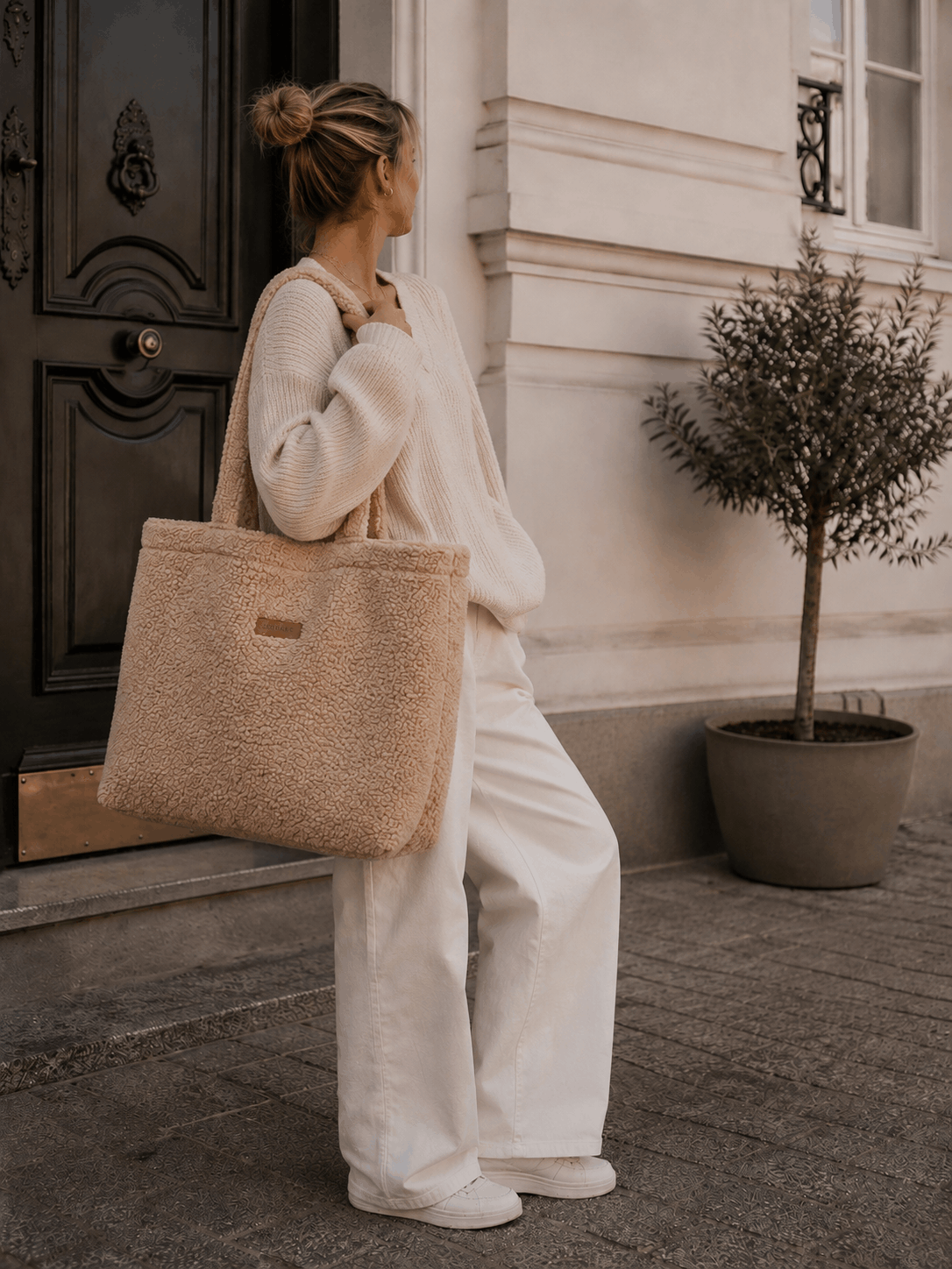 Set Teddy Mom Bag | Beige + Teddy Mini Bag | Beige