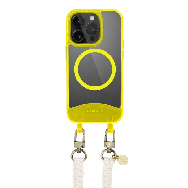 Smart Case Neon Gelb | Makramee Handykette NATURE