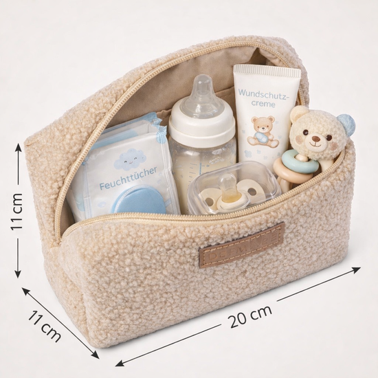 Set Teddy Mom Bag | Beige + Teddy Mini Bag | Beige