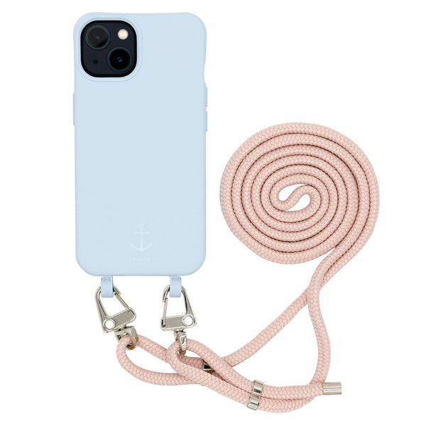 Smart Case HIMMELBLAU & Karabiner-Kordel ROSA