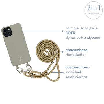 Smart Case TAUPEGRAU | Karabiner-Kordel BEIGE