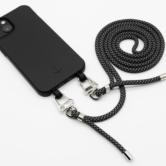 Smart Case SCHWARZ | Karabiner-Kordel REFLEKT DUNKEL