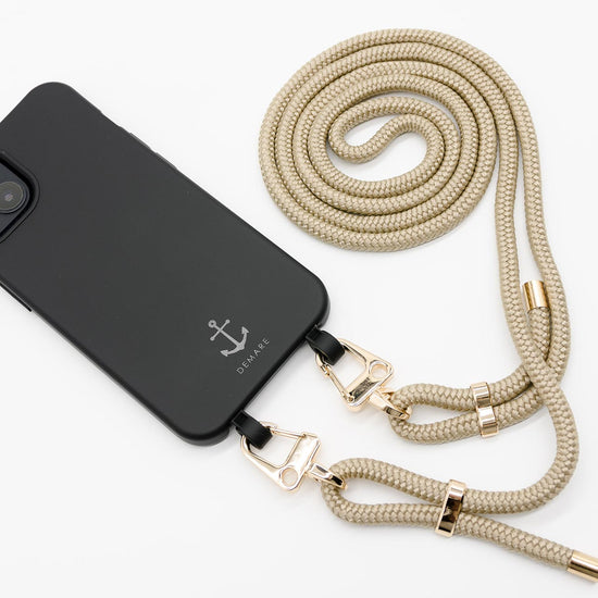 Smart Case SCHWARZ | Karabiner-Kordel BEIGE