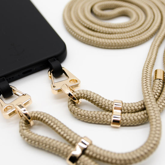 Smart Case SCHWARZ | Karabiner-Kordel BEIGE