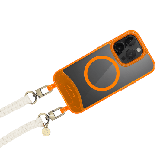 Smart Case Neon Orange | Makramee Handykette NATURE