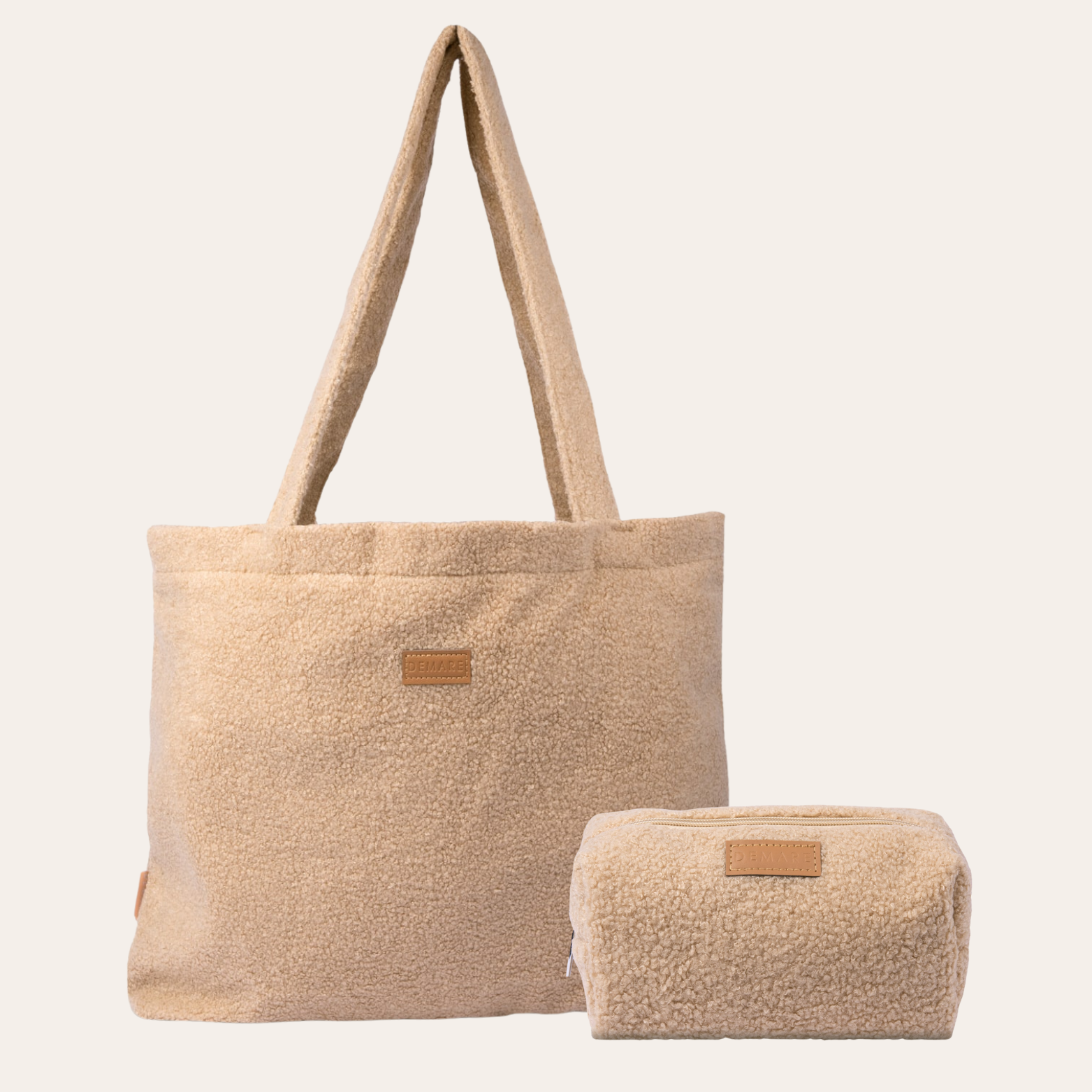 Set Teddy Mom Bag | Beige + Teddy Mini Bag | Beige