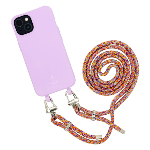 Smart Case FLIEDER & Karabiner-Kordel BUNT