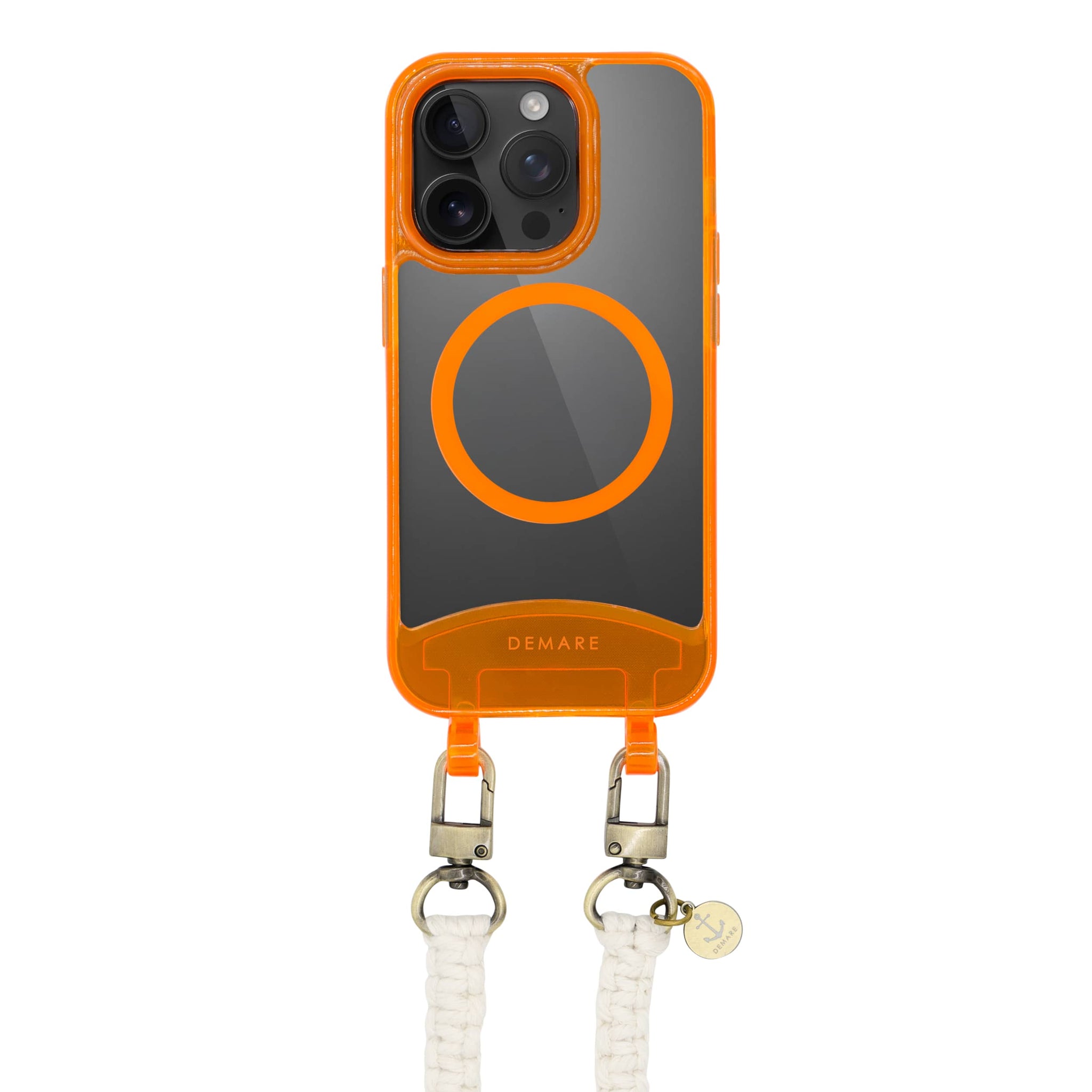 Smart Case Neon OrangeX | Makramee Handykette NATURE